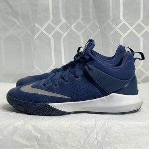 Nike Zoom Rev 2017 TB Midnight Navy Silver Basketball Sneakers Size 13
